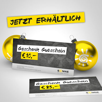 Geschenk-Gutscheine der Sonne
